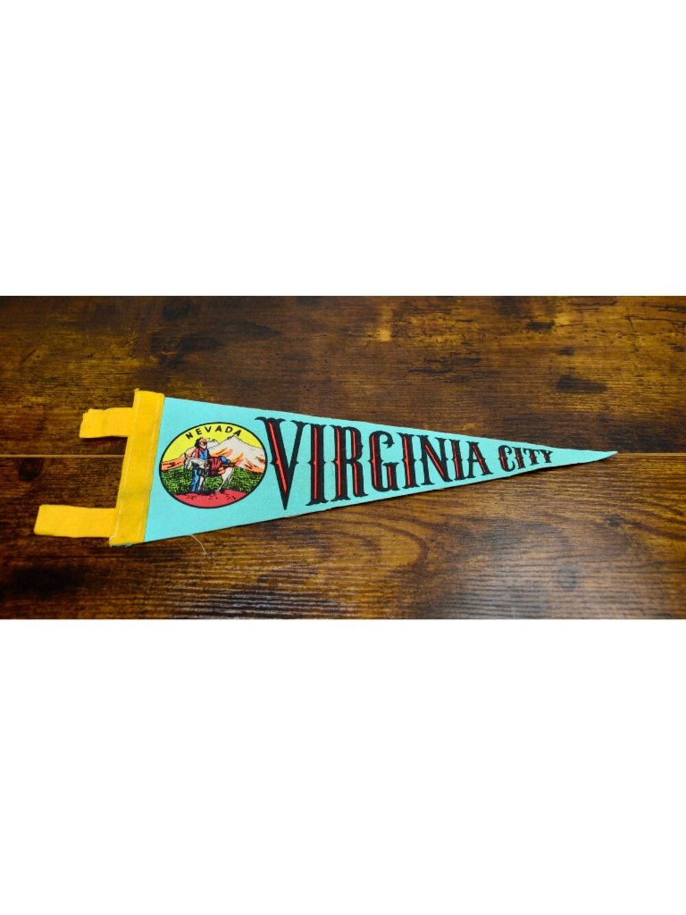 Vintage Virginia City Nevada Souvenir Felt Pennant 12 inches